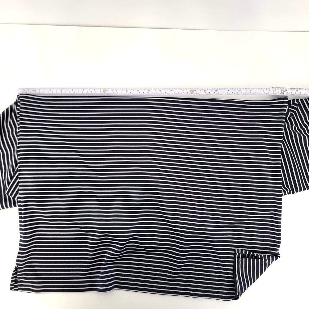 PGA Tour Midnight Blue & White Striped Short Sleeve Polo Shirt Size XL - Picture 8 of 9
